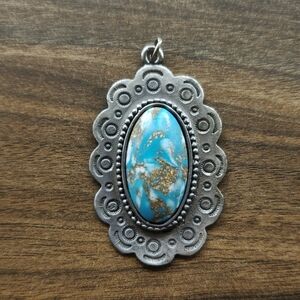 *VINTAGE* Navajo Silver Turquoise Pendant